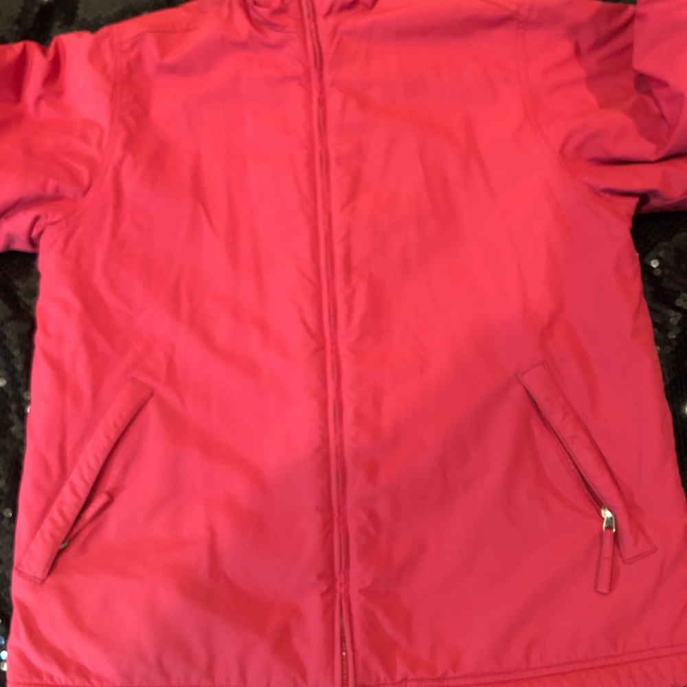 L.L.Bean Lined fleece very worm pomegranate jacket